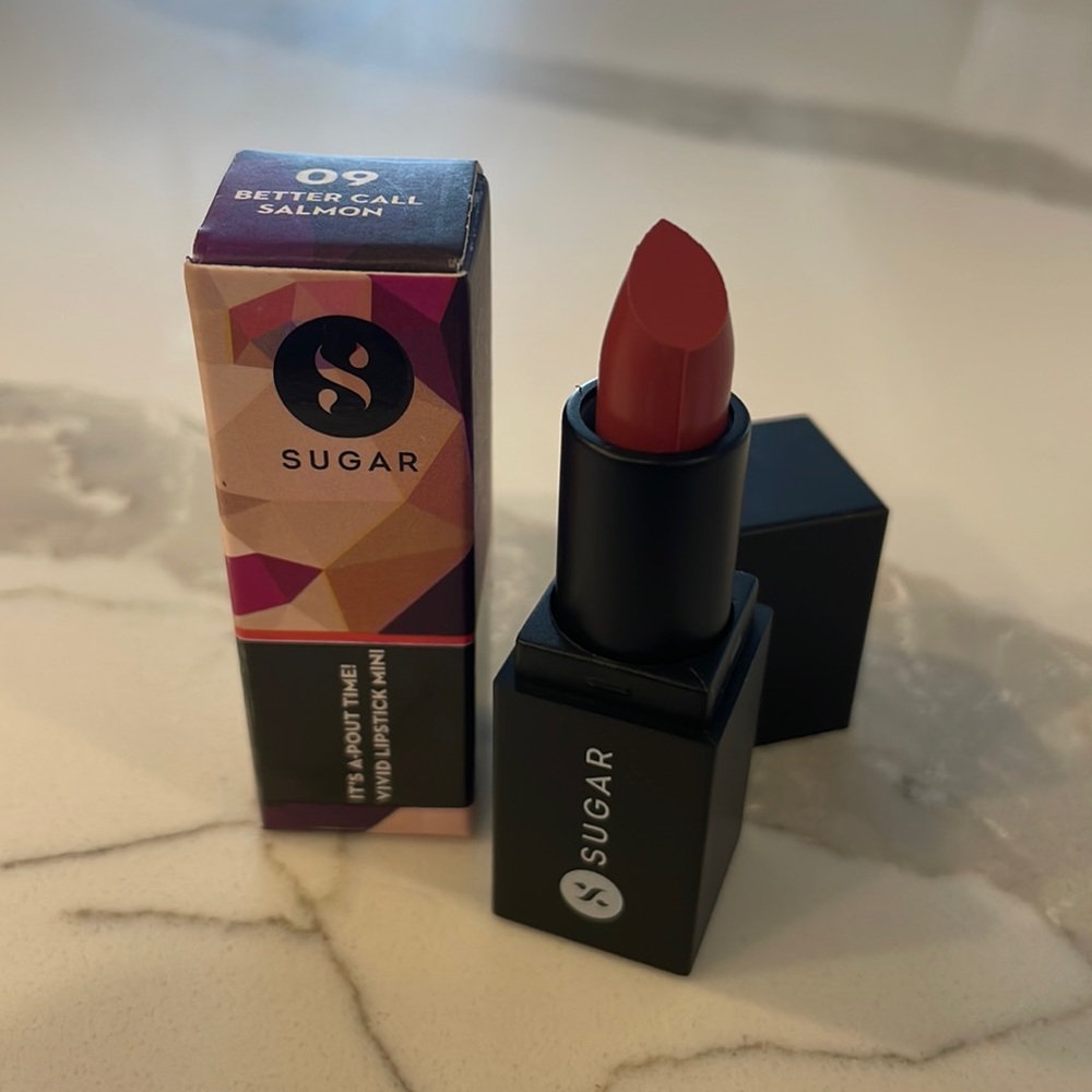 🌸5/$25🌸 Sugar it’s a-pout time vivid lipstick in better call salmon
